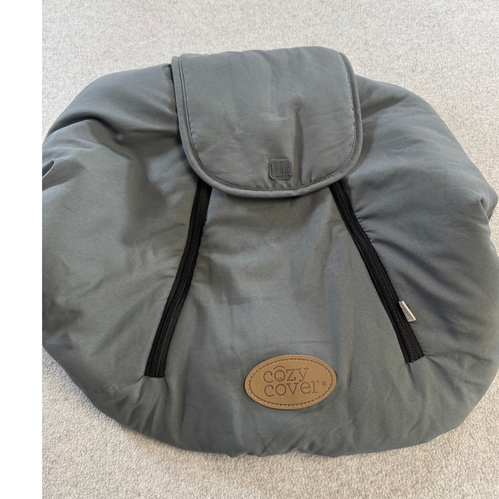 Cozy Cover Infant Car Seat Cover Baby Gray Excellent Fleece Lined Weather Shield